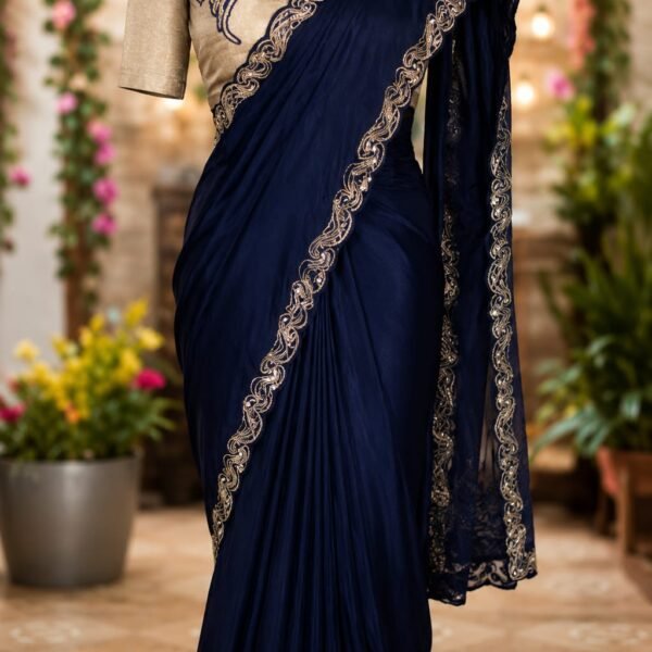Cocktail collections Pure Crepe Silk Saree
