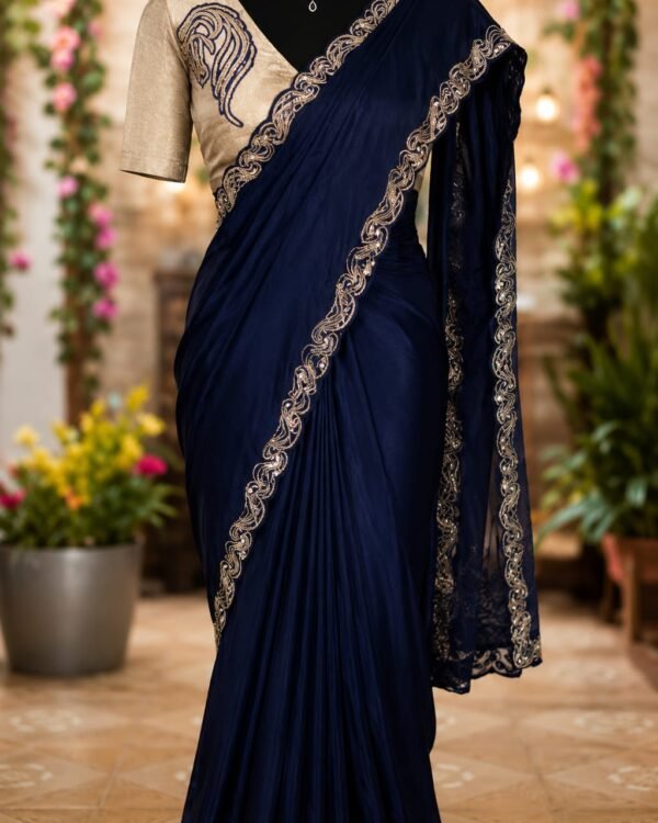 Cocktail collections Pure Crepe Silk Saree
