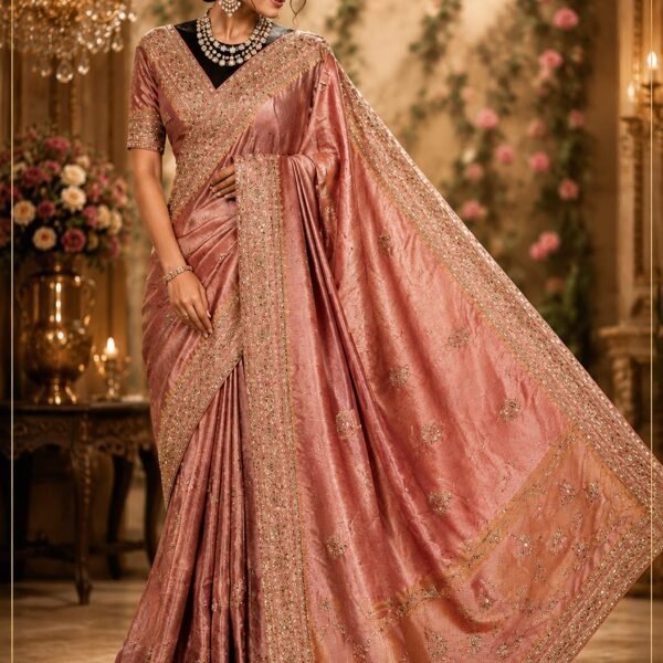 Pure Banarasi Brocade Saree Kanjivaram Style Brocade