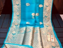 Pure Handloom Banarasi Kora Silk Saree