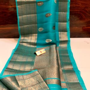 Pure Handloom Banarasi Kora Silk Saree