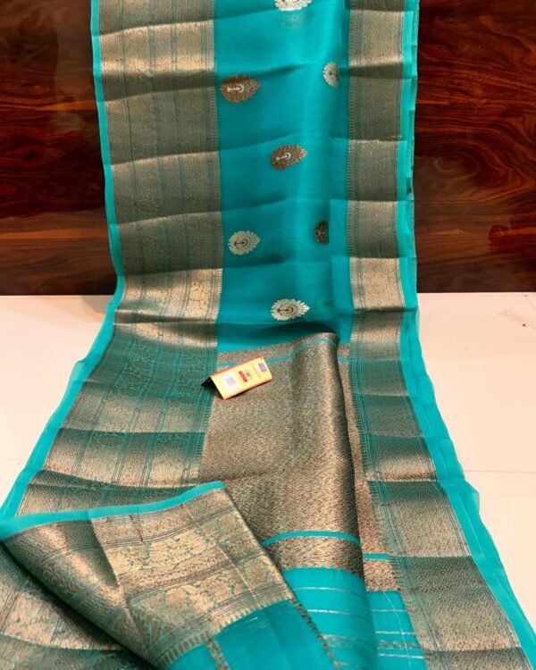 Pure Handloom Banarasi Kora Silk Saree