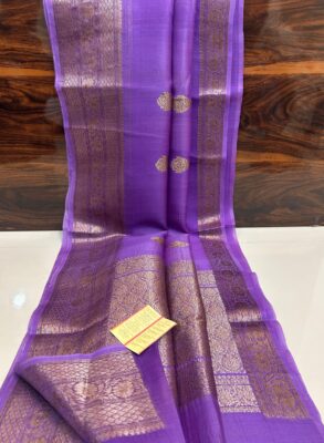 Pure Handloom Work Banarasi Kora Silk Saree