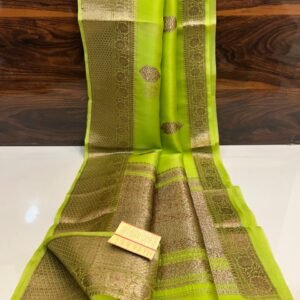 Pure Handloom Kora Silk Banarasi Saree 