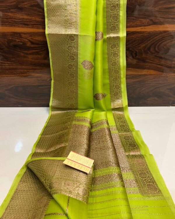 Pure Handloom Kora Silk Banarasi Saree 