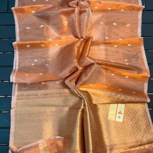Pure Handloom Banarsi Kora Festival Wear Silk Saree