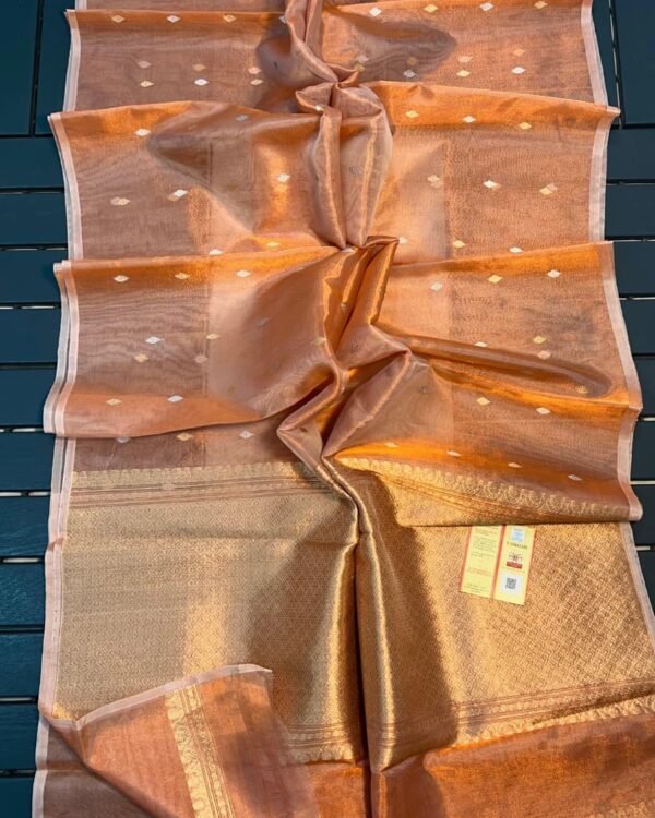 Pure Handloom Banarsi Kora Festival Wear Silk Saree 