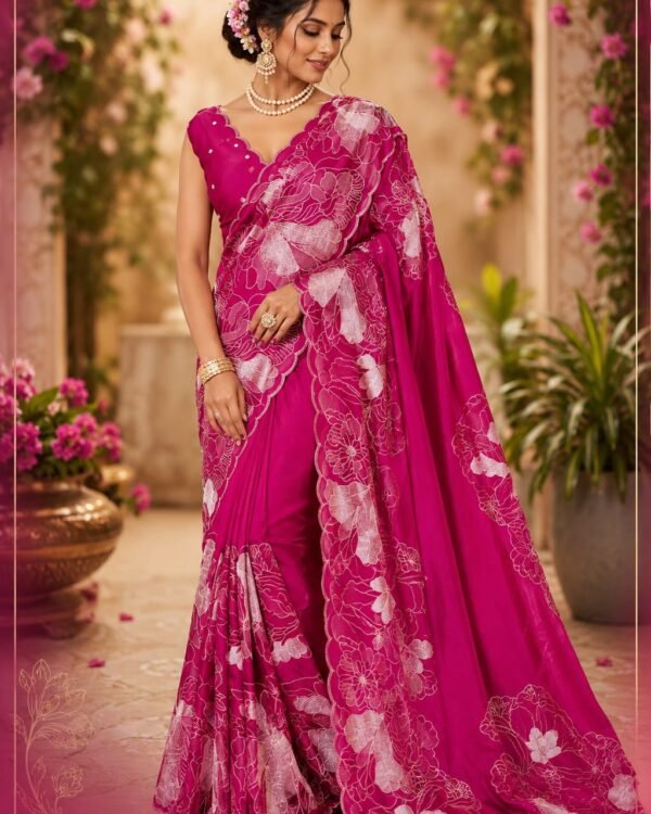 Pure crepe tissue silk saree
