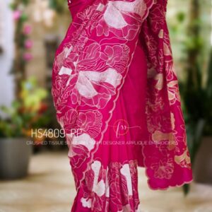 Pure crepe tissue silk saree