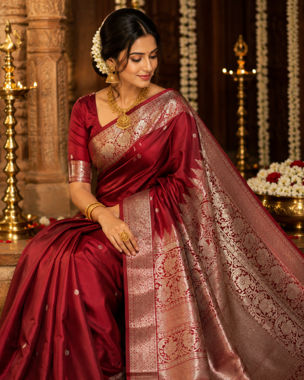 Pure silk Handloom Double warp silk