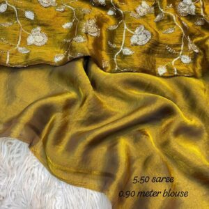 Sattin Saree  Sequence Work Blouse