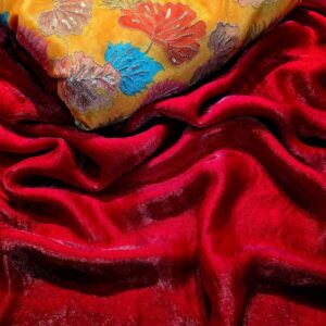 Space Sattin Saree With Digital Print Blouse