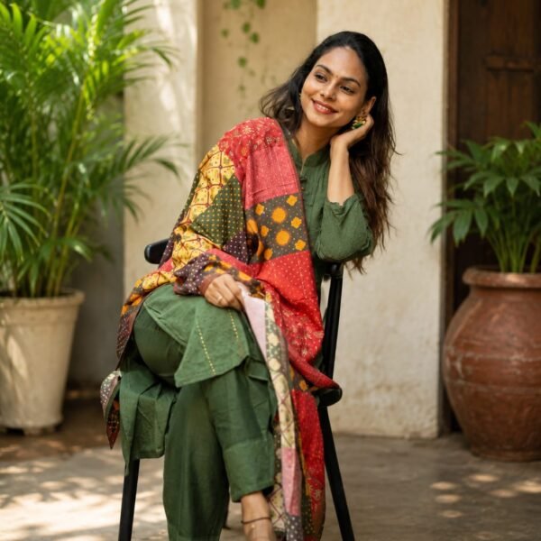 Green mehendi colour pure cotton kurti