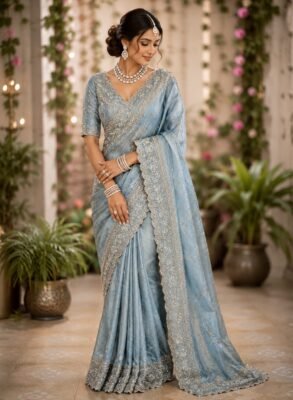 Pure Mysore crepe brocade silk designer saree