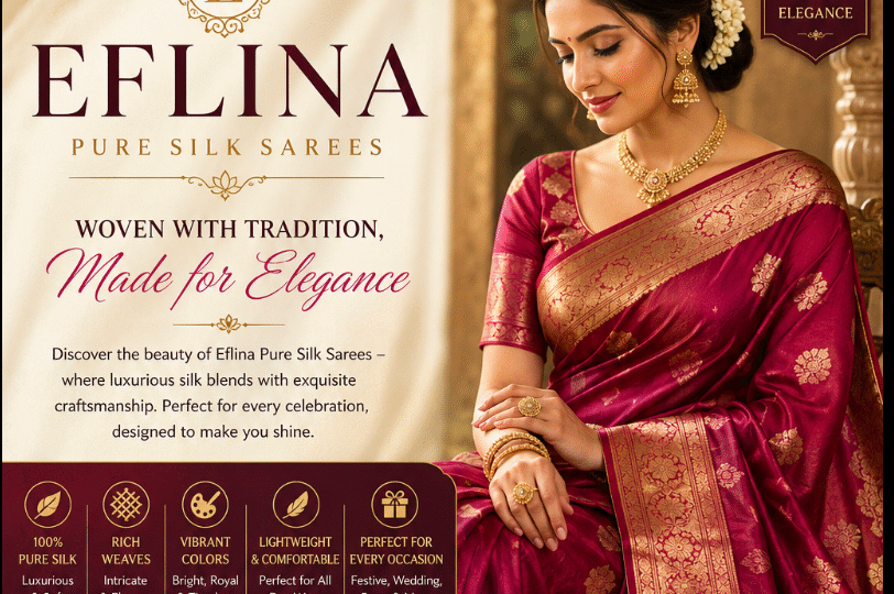 Eflina Pure Silk Sarees