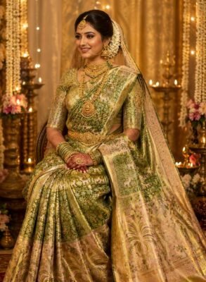 Bridal premium quality pure kanchipattu tissue