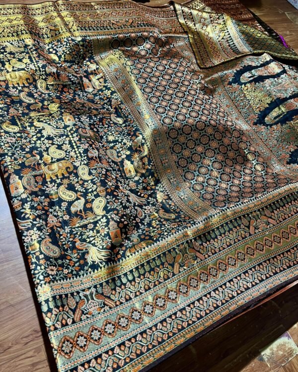 Kanchipuram Resham warp 2g meenakari saree