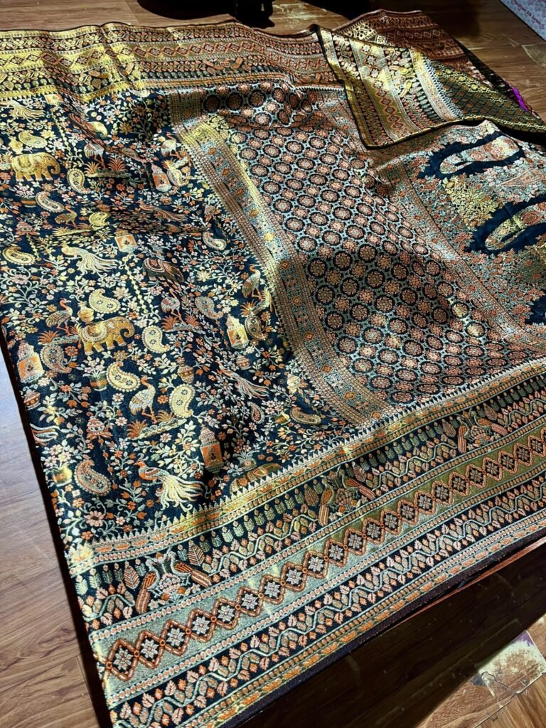 Kanchipuram Resham warp 2g meenakari saree