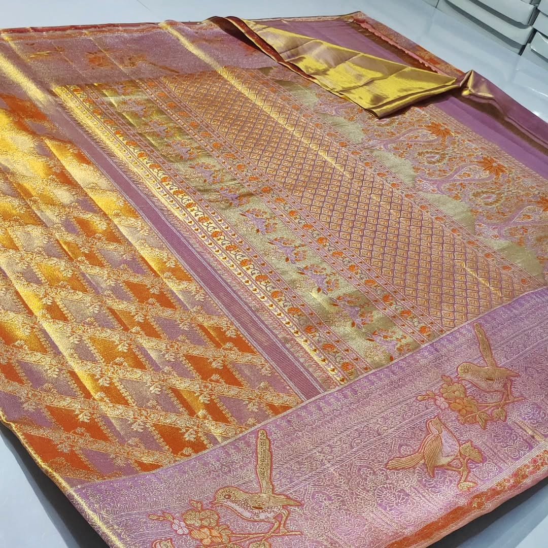 Meenakari checks the brocade designer saree 19 Meenakari checks the brocade designer saree