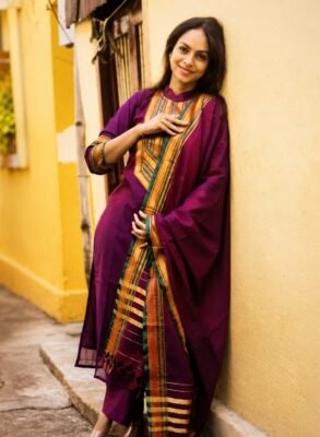 Pure Handloom narayanpeth south weaving cotton kurti