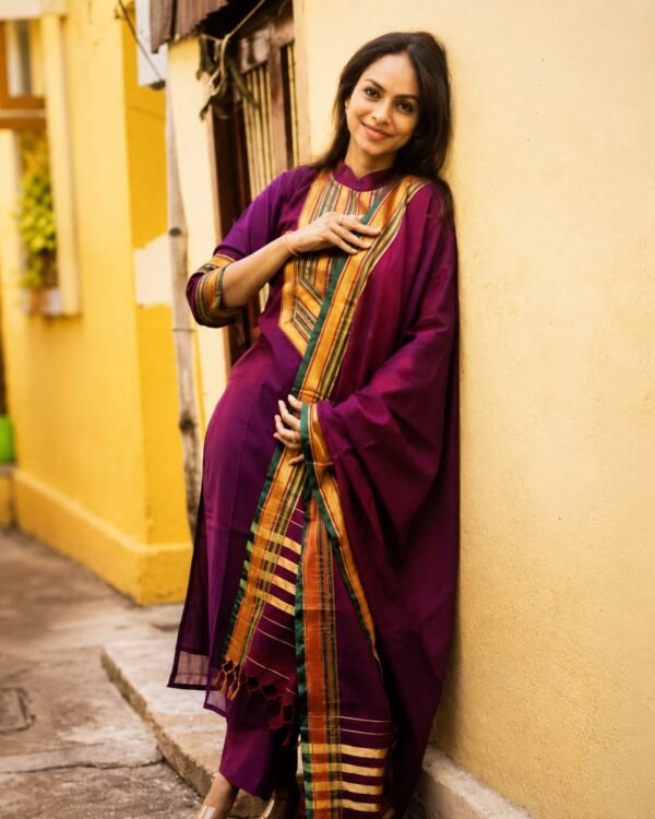 Pure Handloom narayanpeth south weaving cotton kurti