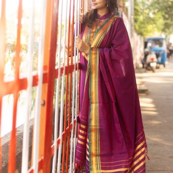 Pure Handloom narayanpeth south weaving cotton kurti