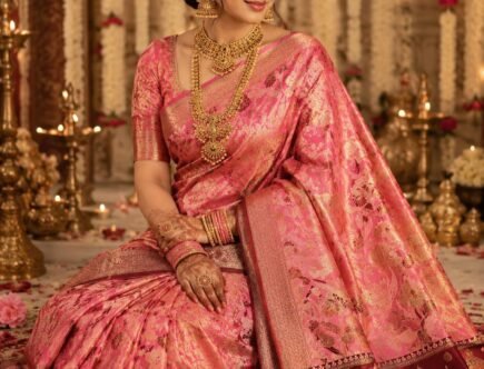 Pure Kanchipuram resham warp meenakari brocade design saree Bridal Kanchipuram Collections – 40% Off