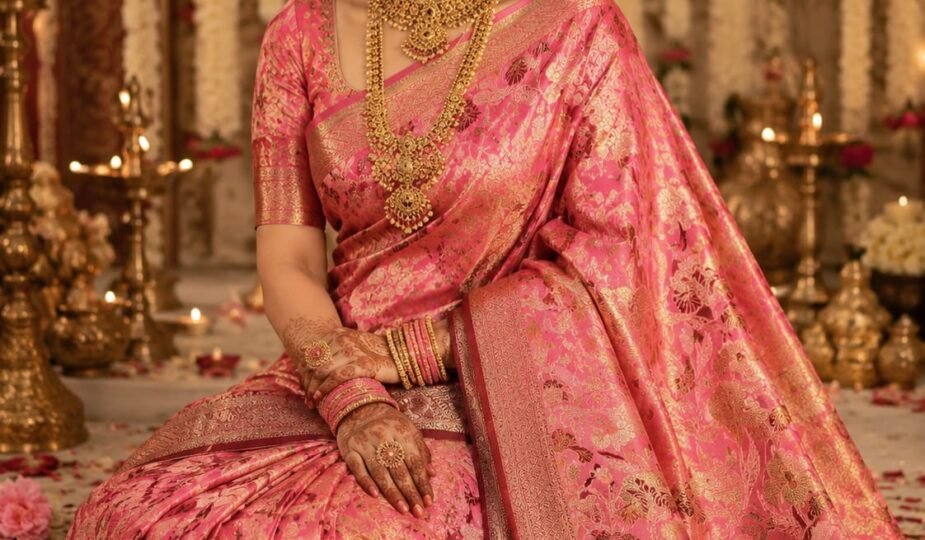 Pure Kanchipuram resham warp meenakari brocade design saree Bridal Kanchipuram Collections – 40% Off