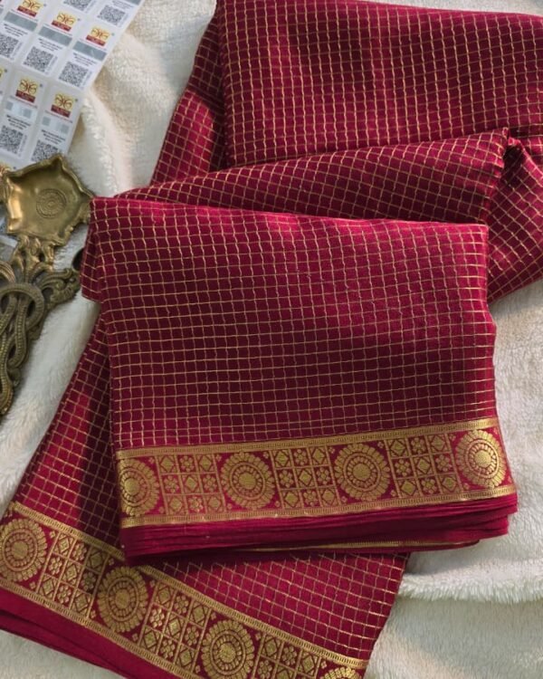 Pure crepe Mysore silk sarees
