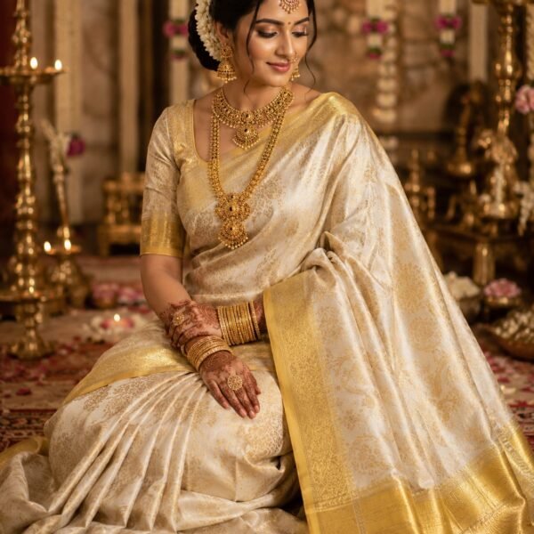 Pure kanchipattu tissue coconut brocade saree Where To Buy A Kanchipuram Pure Tissue Silk Saree