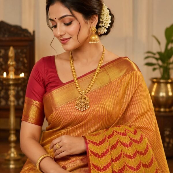 Resham warp meena work designs saree
