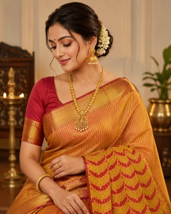 Resham warp meena work designs saree