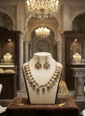 AD Necklace Mehndi Polish