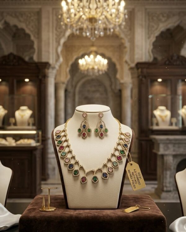 AD Necklace Mehndi Polish