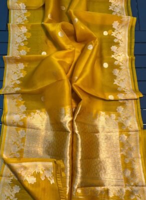Exclusive Pure Kora Organza Handloom Saree