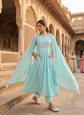 Premium mul cotton flared and pleated kurta