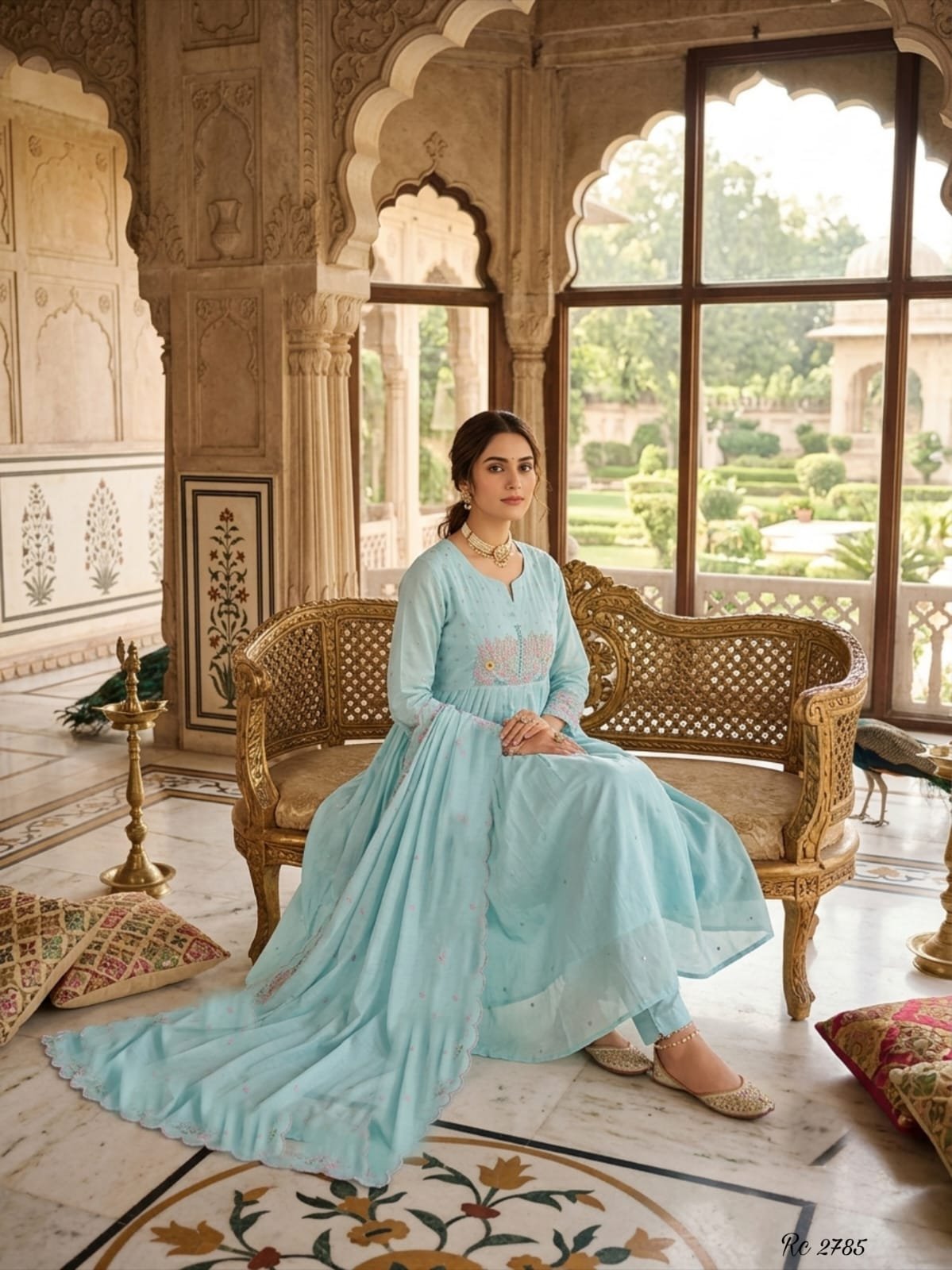 Premium mul cotton flared and pleated kurta 3 Premium mul cotton flared and pleated kurta - Image 3