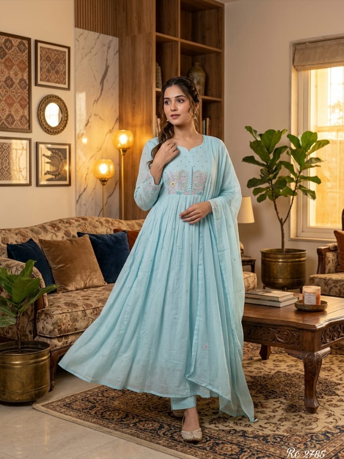 Premium mul cotton flared and pleated kurta 4 Premium mul cotton flared and pleated kurta - Image 4