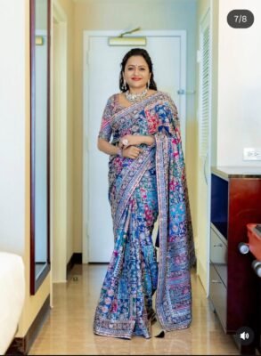 Pure Mashru Satin Saree Party Wear 