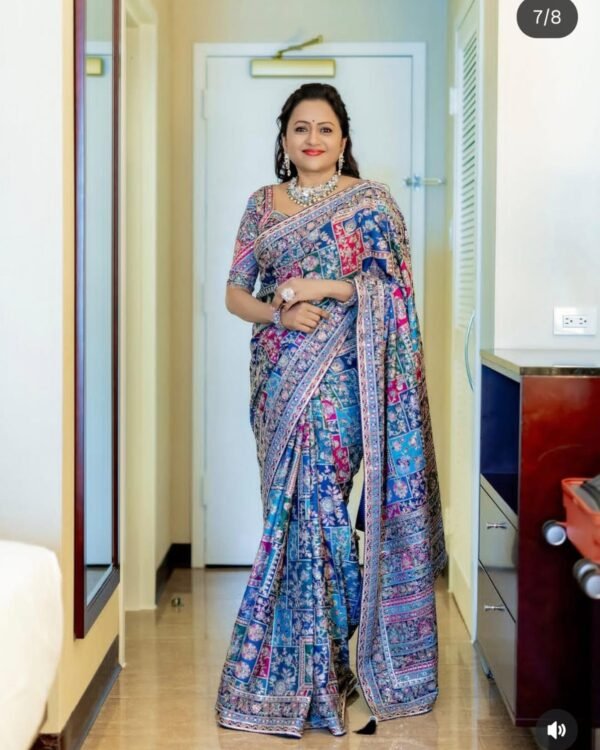 Pure Mashru Satin Saree Party Wear 