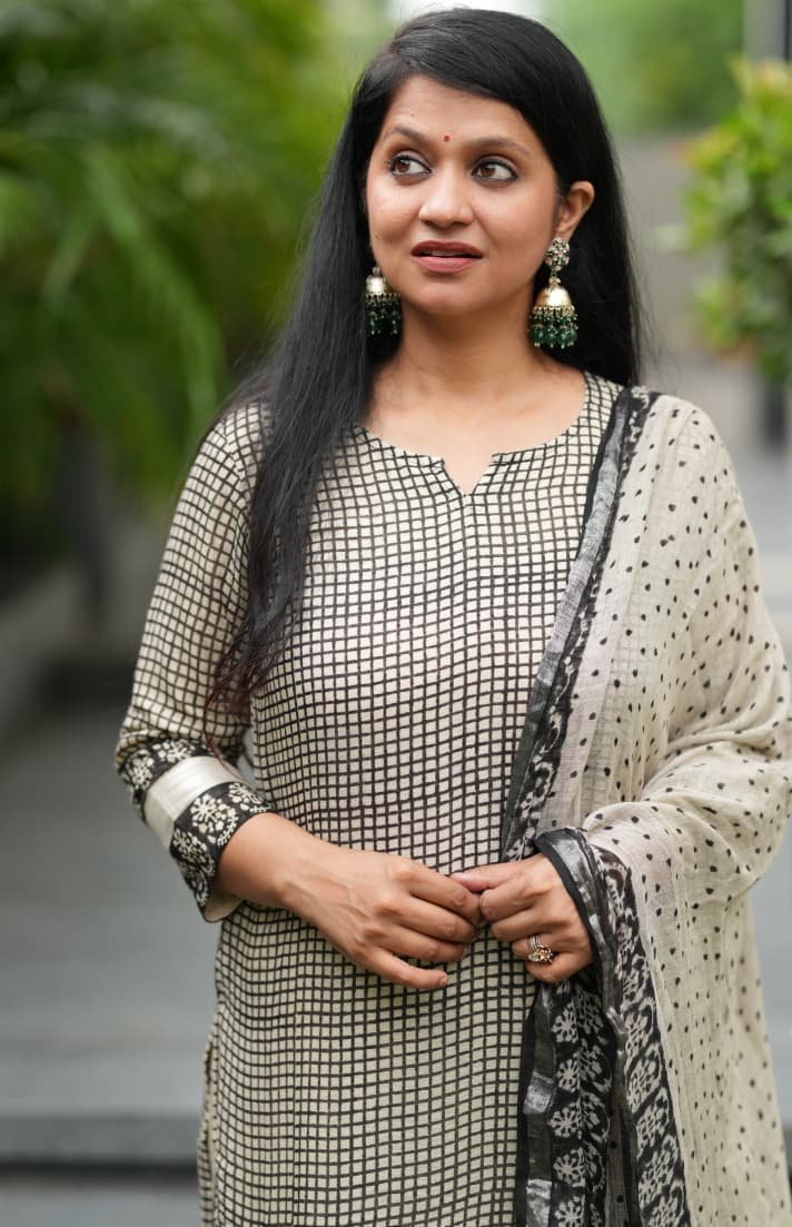 Pure linen cotton hand-block kurti set 9 Pure linen cotton hand-block kurti set - Image 9