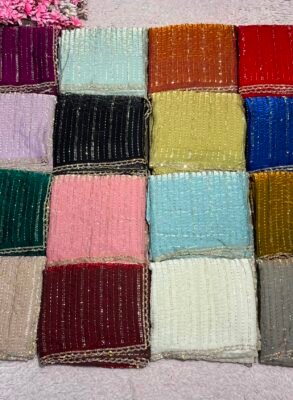 Space Soft Silk with Beautiful Semi Bead Work17