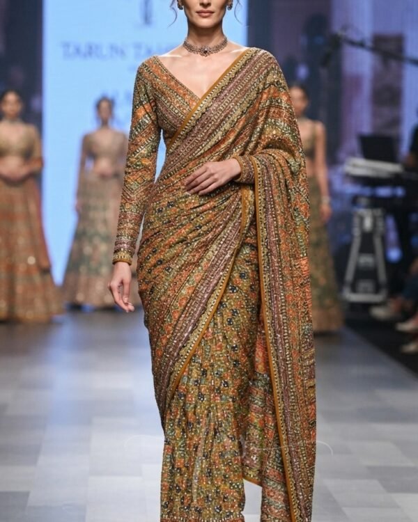 Tarun Tahiliani Inspired Ajrakh-Concept Saree