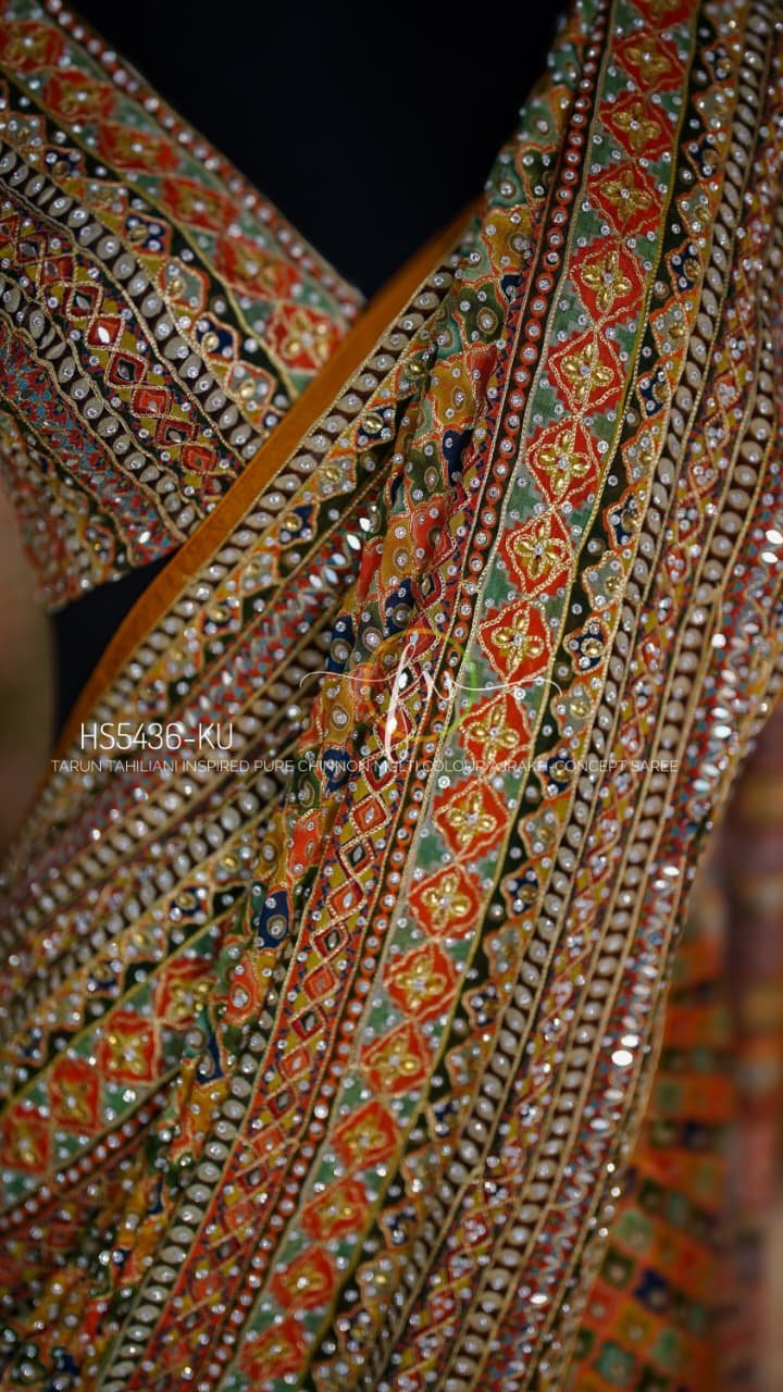 Tarun Tahiliani Inspired Ajrakh-Concept Saree 8 Tarun Tahiliani Inspired Ajrakh-Concept Saree - Image 8