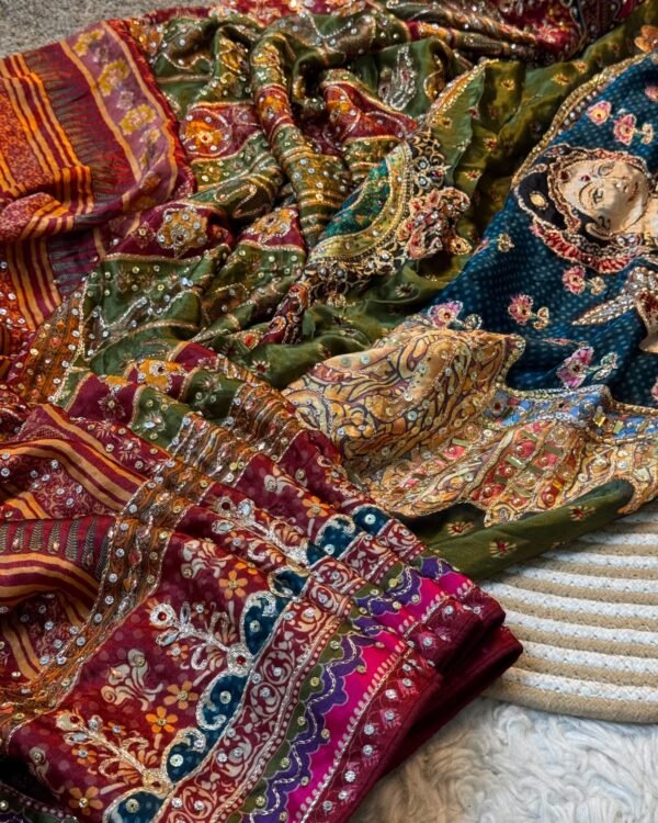 Designer Kalamkari Embellished Saree