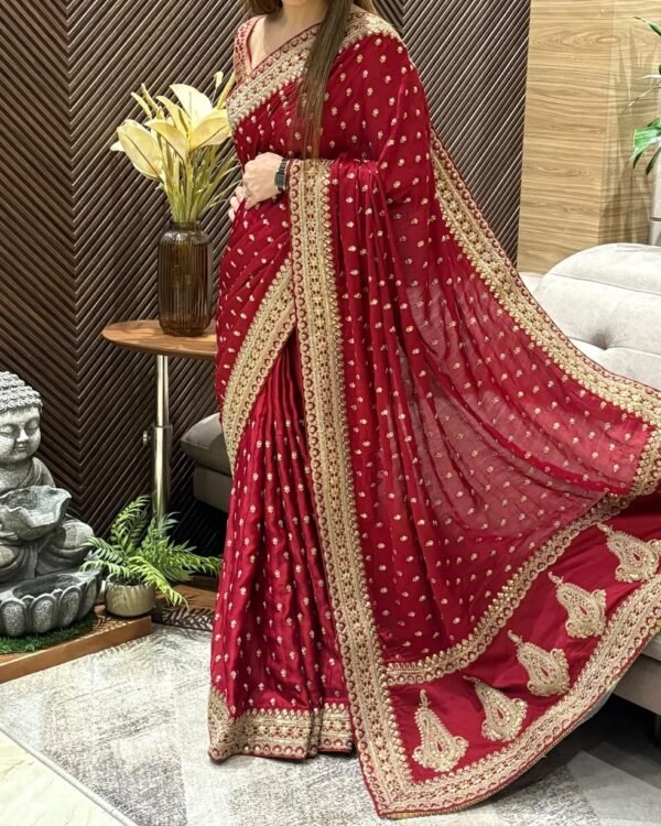 Embroidery Pure Silk Saree