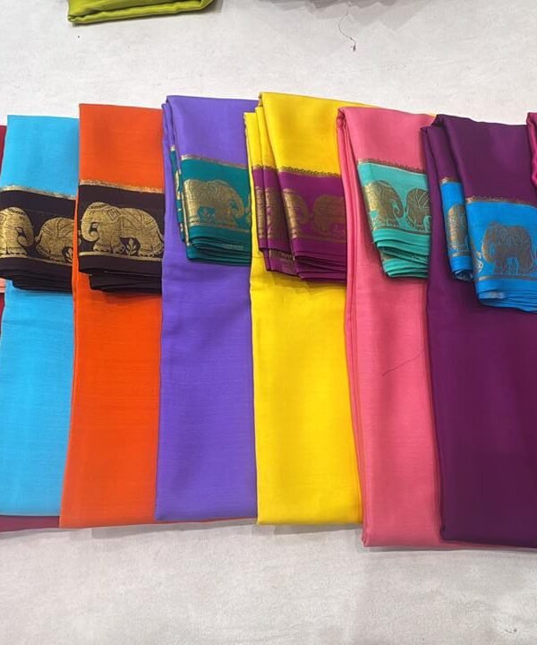 Exclusive Pure crepe Mysore silk sarees