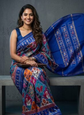 Latest and Exclusive Ikkat Pattu Sarees