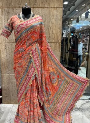 Multicolor Designer Party Wear Saree