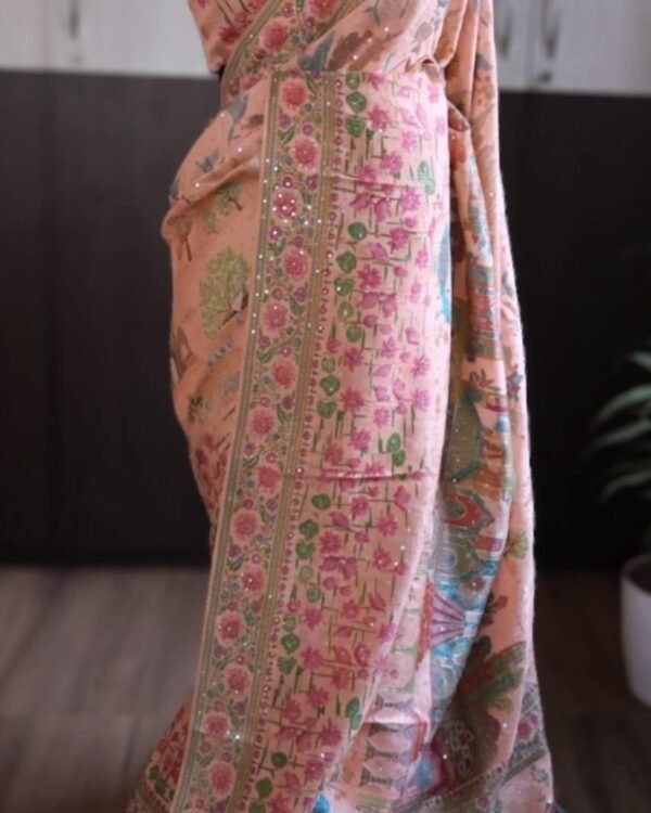 Pashmina-Inspired Designer Banarasi Silk Saree